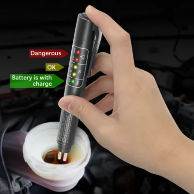 Dot3/4/5 testador de fluido de freio de carro caneta de verificação de qualidade de óleo de freio automático 5 indicador led ferramenta de teste de fluido de freio automotivo