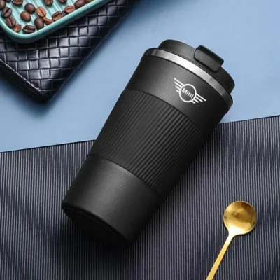 Para mini cooper funciona um jcw f54 f55 f56 f57 r55 r56 r57 r60 f60 500ml thermo café caneca de café carro caneca térmica viagem