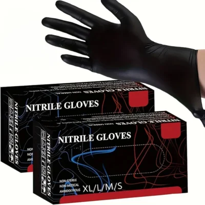 20/50/100 pçs luvas descartáveis de nitrilo preto para uso doméstico látex livre em pó luvas de limpeza tatuagem ferramentas de cabeleireiro
