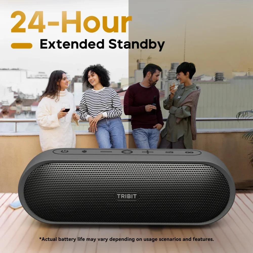 Alto-falante Bluetooth portátil TRIBIT XSound Plus 2, potência de 30 W, alto-falante sem fio à prova d'água IPX7 24 horas de reprodução para camping, caminhadas - Imagem 3