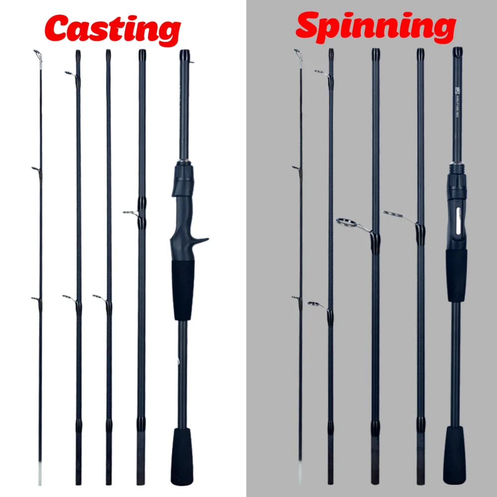 PHISHGER Spinning Baitcasting Viagem Carbono Mini Bens Para Pesca Rods Casting Peso 5-30g M Fast Ultralight Lure Trut Pole - Imagem 6