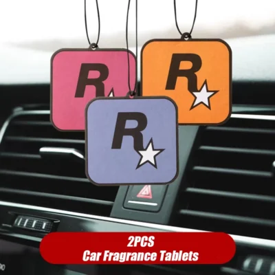 2 pçs carro rockstar fragrância comprimidos interior do carro pingente ambientador aromaterapia óleo essencial pendurado decoração