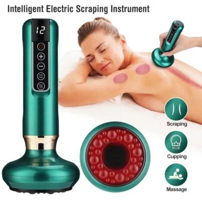 6/12 engrenagem elétrica cupping massageador ventosa a vácuo guasha anti celulite beleza saúde raspagem calor corpo emagrecimento massagem
