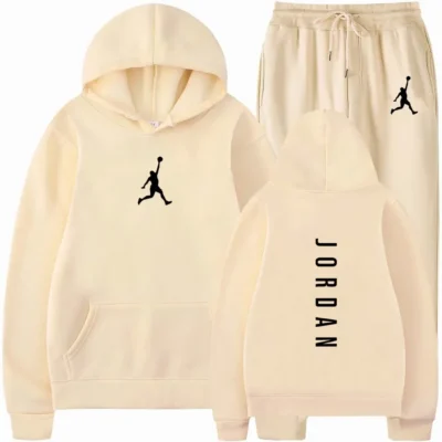 Roupa esportiva combinando masculina e feminina 2025 jaqueta de beisebol e calças esportivas com capuz esportivo moda masculina conjunto de duas peças estampado
