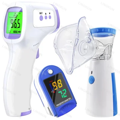 Oxímetro de ouvido termômetro saúde portátil inalar nebulizador malha atomizador inalador nebulizador inalador para adultos crianças nebulizador