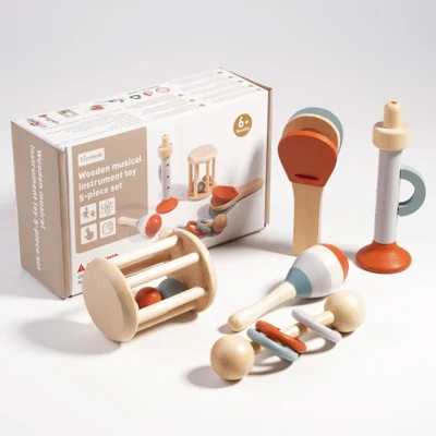 5 pçs instrumentos musicais do bebê chocalho sensorial brinquedos educativos precoces brinquedos musicais do bebê montessori brinquedos presentes de aniversário para crianças