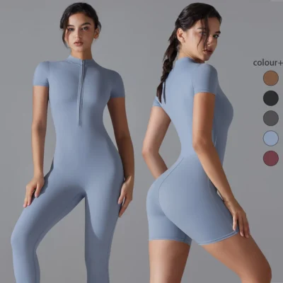 Bodysuits femininos de fitness esportes bodysuit yoga terno respirável secagem rápida esportes yoga roupas ginásio feminino push up treino