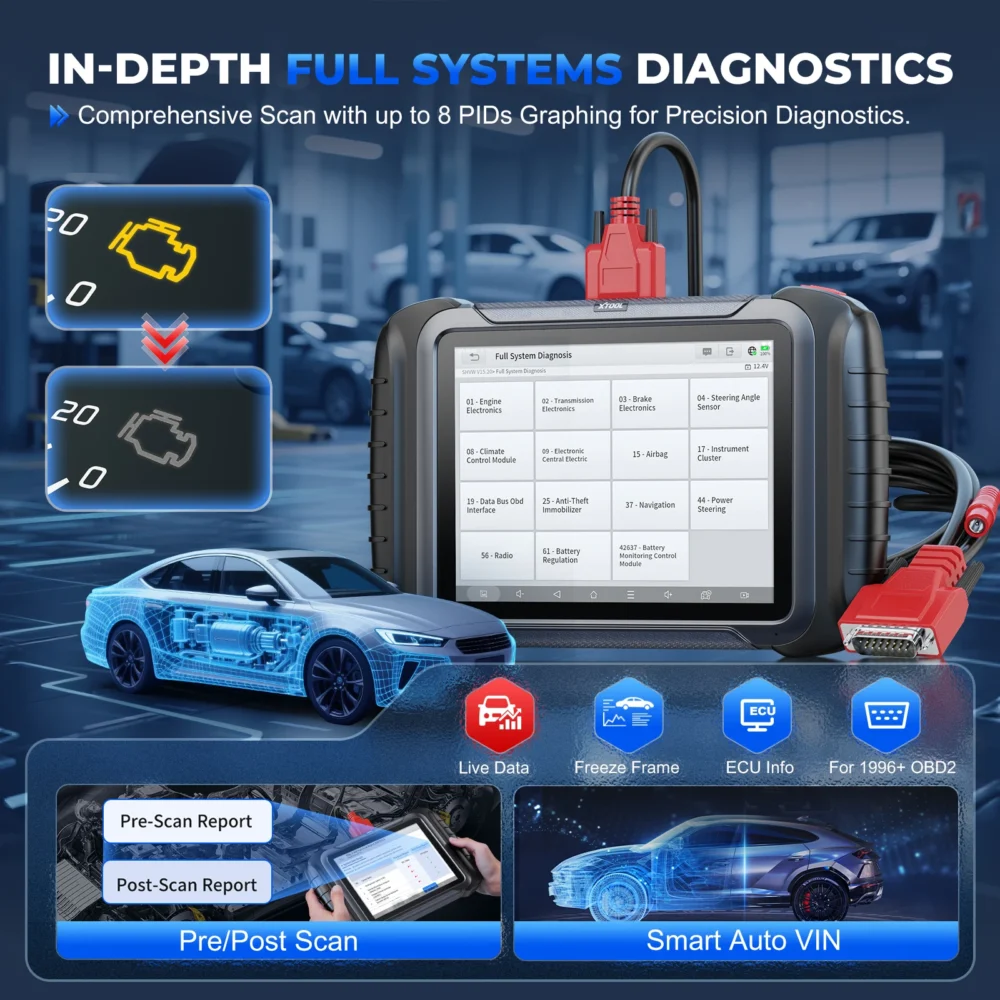 XTOOL D8S Ferramentas de diagnóstico de carros Automotive Scanner ECU Coding 42 Services Towplogy Programação Bidirecional Programação Canfd Doip FCA Entrega rápida do Brasil Warehouse - Imagem 4
