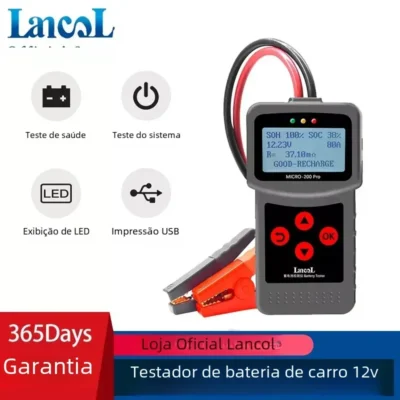 Lancol micro200pro 12v testador de capacidade da bateria testador de bateria de carro para garagem oficina ferramentas automáticas mecânicas