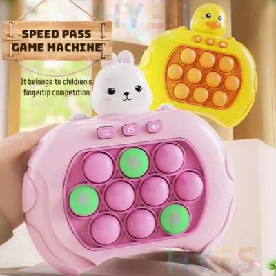 Eletrônico rápido push bubble jogo lidar com brinquedos pop up luz fidget diversão quebra-cabeça anti-stress máquina de jogo brinquedo presentes para crianças adultos
