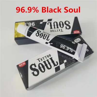 Mais novo 96.9% Black Soul Before Tattoo Creme para Microblading Sobrancelha Lábios Body Art 10g