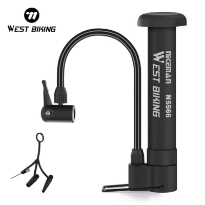 West biking-bomba de ar manual para bicicleta, inflator pneu, válvula schrader, piso, acessórios de ciclismo, 80 psi
