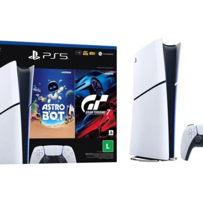 PlayStation 5 Slim Edição Digital 1TB 1 Controle Branco Sony com 2 Jogos
