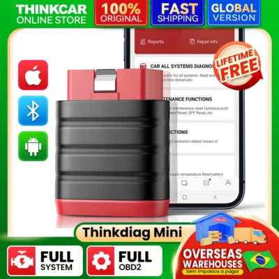 Thinkcar thinkdiag mini automotivo obd2 scanner ferramentas de diagnóstico do carro leitor código obd todo o diagnóstico do sistema atualização gratuita vitalício