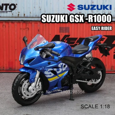 Msz 1:18 suzuki GSX-R1000 yamaha YZF-R1 clássico motocicleta modelo estático liga fundição carro brinquedo presentes